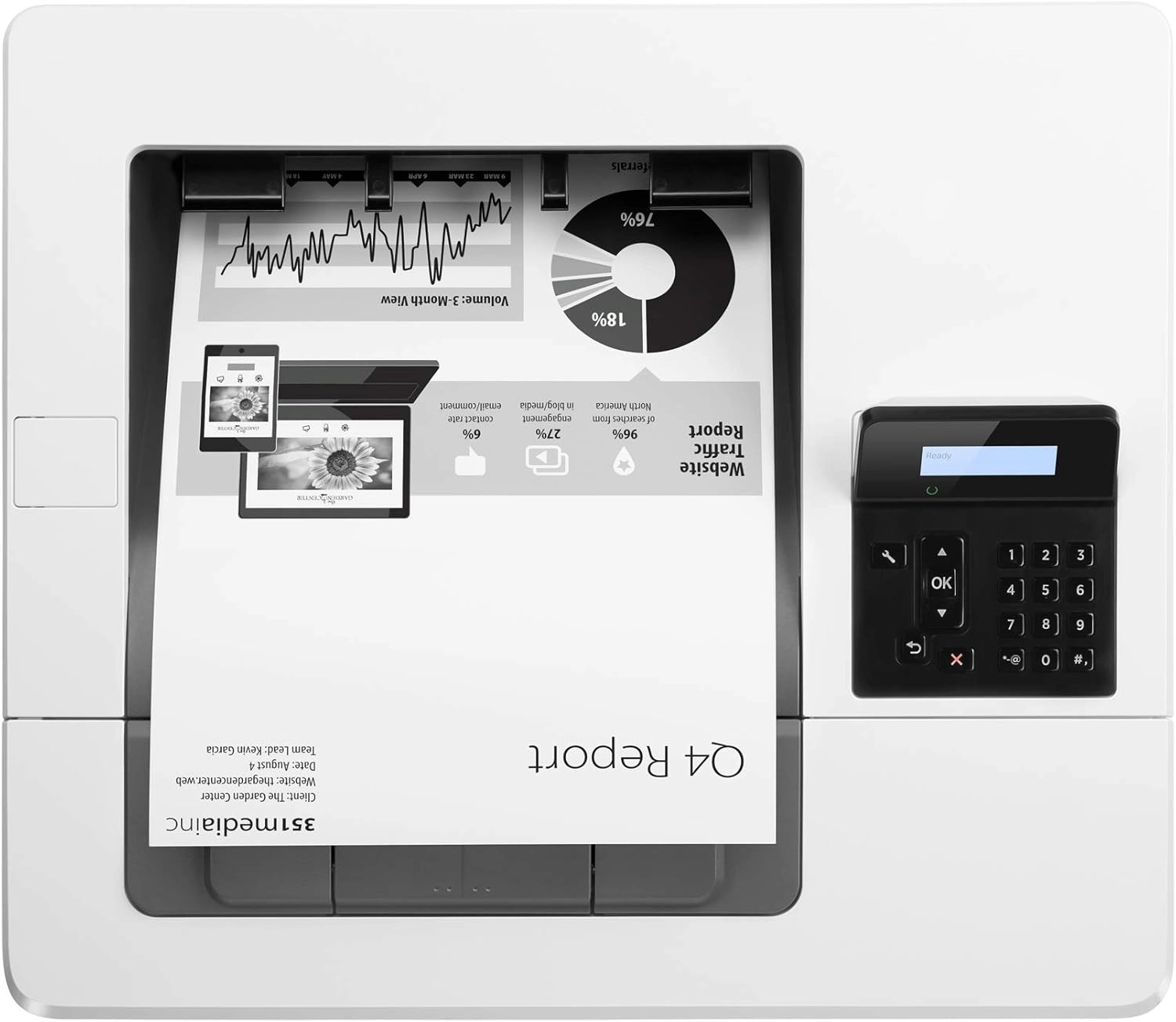 طابعة HP LaserJet M501dn (J8H61A)