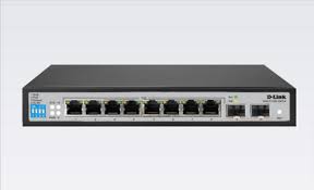 D-Link سويتش Full PoE Gigabit Smart ‏8 منافذ مع 2 SFP DGS-F1100-10PS