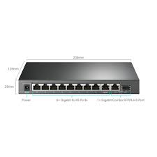 TP-Link سويتش Gigabit Desktop ‏10 منافذ مع 8 PoE+ TL-SG1210MP
