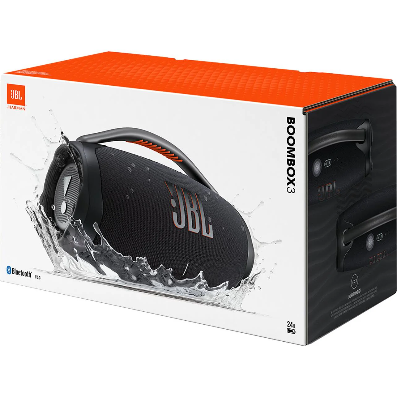 Портативная колонка JBL Boombox 3, Чёрная (JBLBOOMBOX3BLKUK)