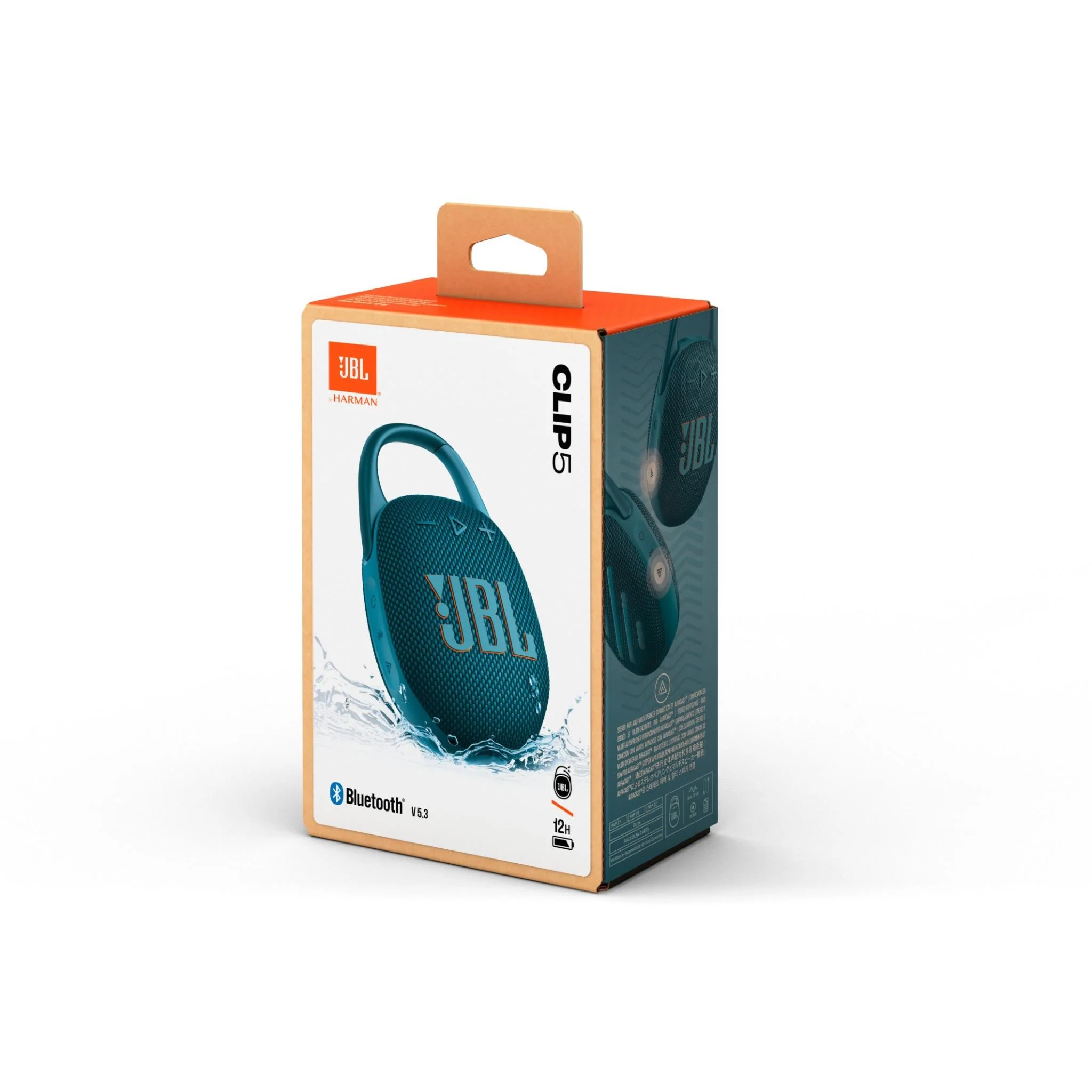 Портативная колонка JBL Clip 5, Синяя (JBLCLIP5BLU)