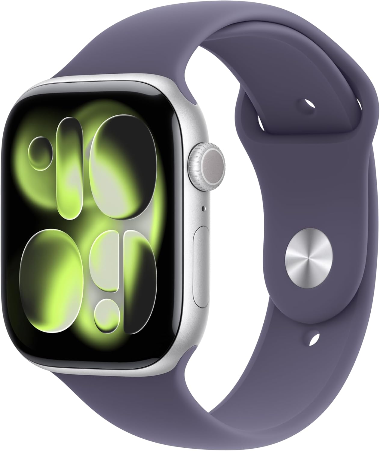 Apple Watch Series 11 GPS 46mm Silver Aluminium Case With Purple Fog Sport Band MEVA4 M/L