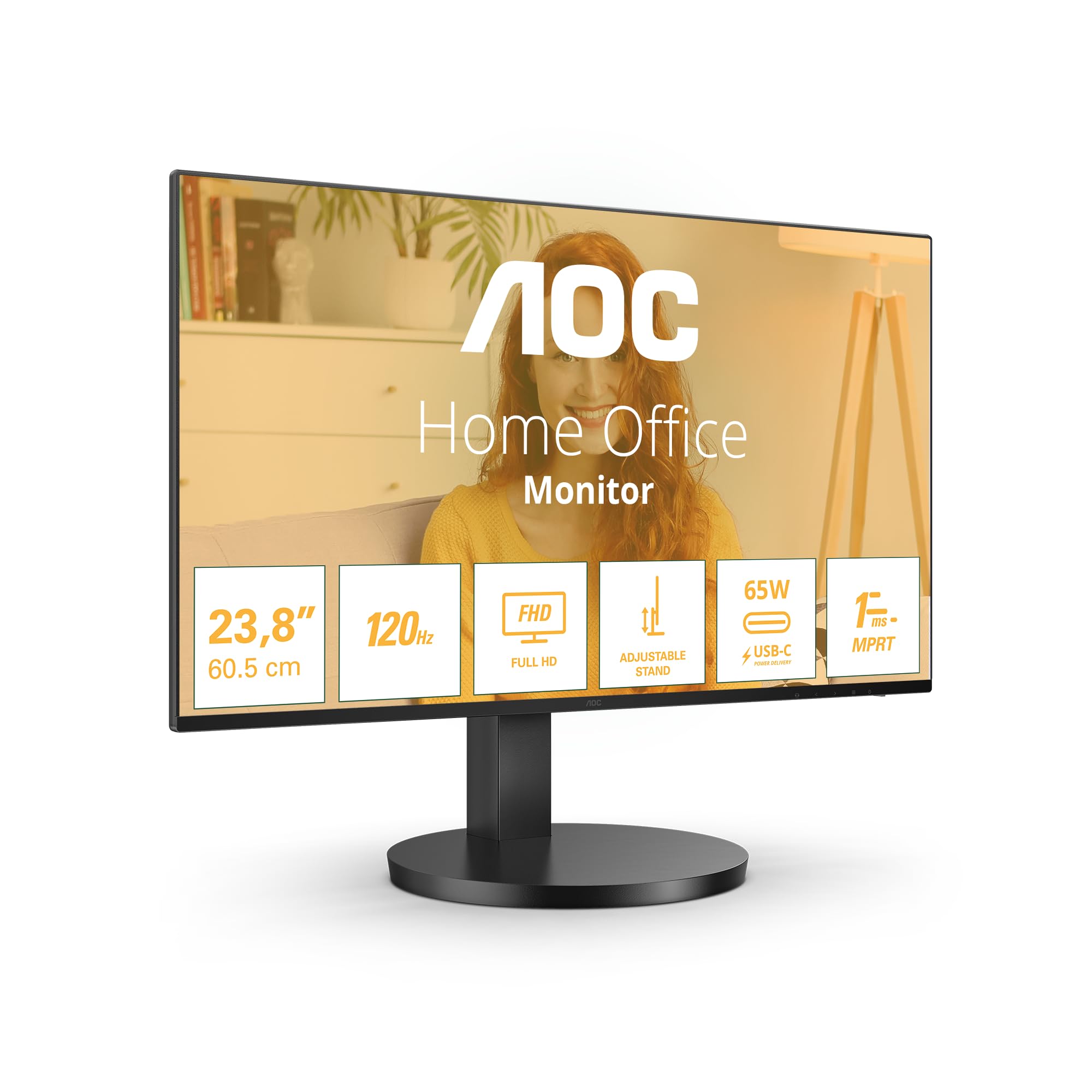 AOC 24.0" FHD Display LED Monitor (24B3CA2) (Speakers)