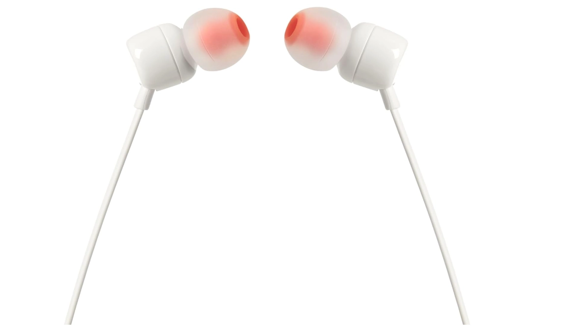 JBL T110 Wired In-Ear Headphones,white