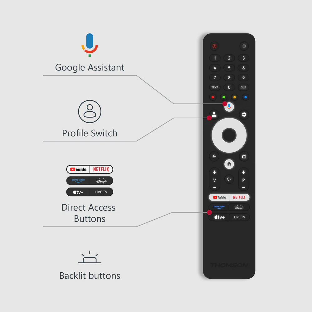 Thomson 43 inch UHD Side Feet TV