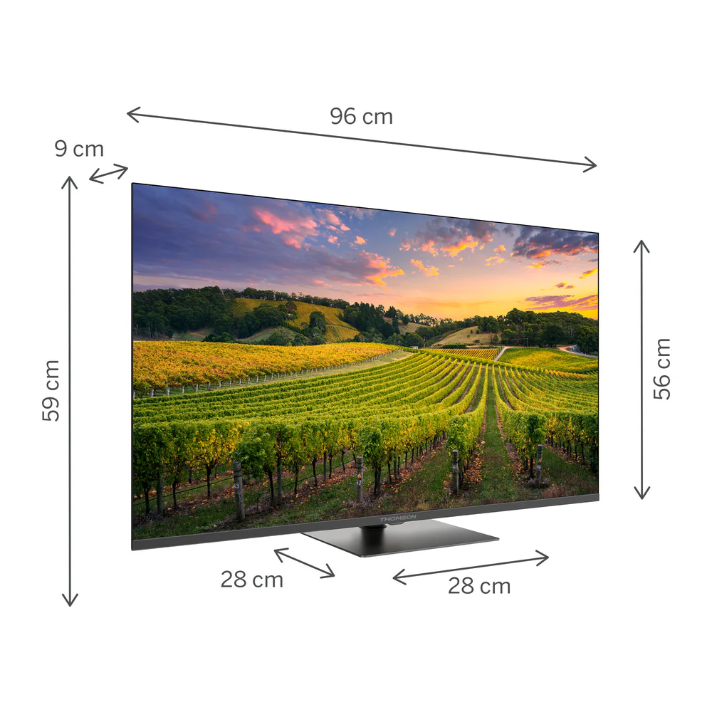 Телевизор Thomson 50 дюймов QLED с центральной подставкой