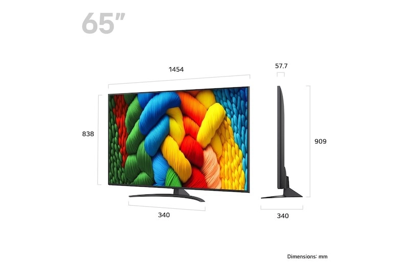 تلفزيون LG ذكي 65 بوصة NanoCell 4K موديل 65NANO81A6A
