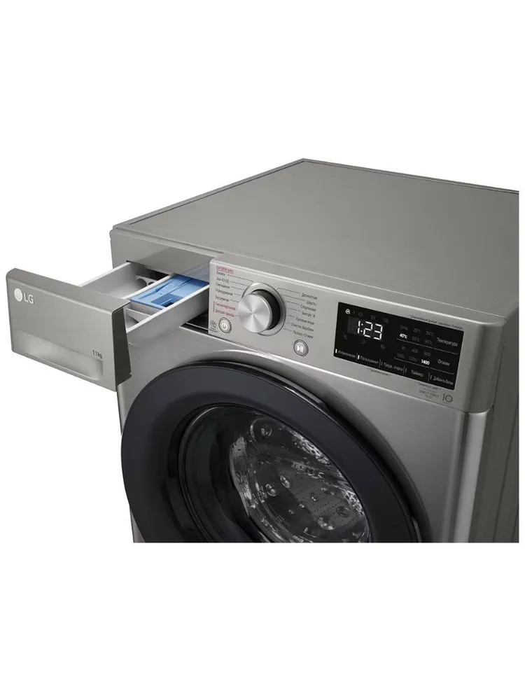 LG Washing Machine F4V3ES6S Platinum Silver