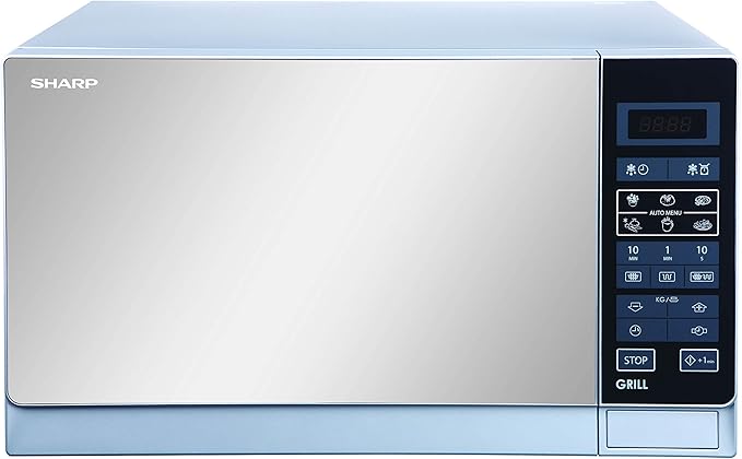 Sharp Микроволновая Печь 25L Гриль Зеркальное Стекло Серебристая