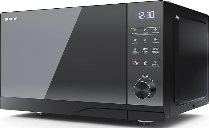 Sharp Микроволновая Печь 25L Гриль + Конвекция Flatbed Черная