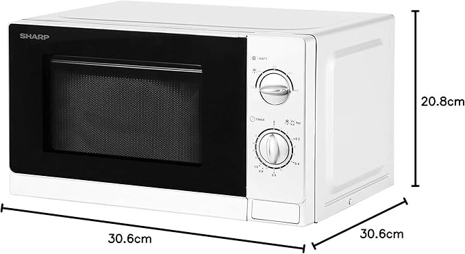 Sharp Микроволновая Печь 20L Solo Кнопочная Дверца Белая