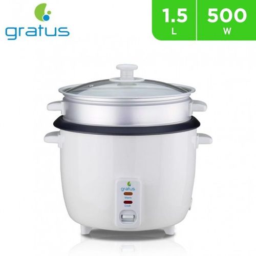 Рисоварка Gratus 2-в-1 1.5L с функцией подогрева (GRC15500GBC)
