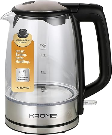 Электрический чайник Krome 1.7L стекло (KR-KTG110PD)
