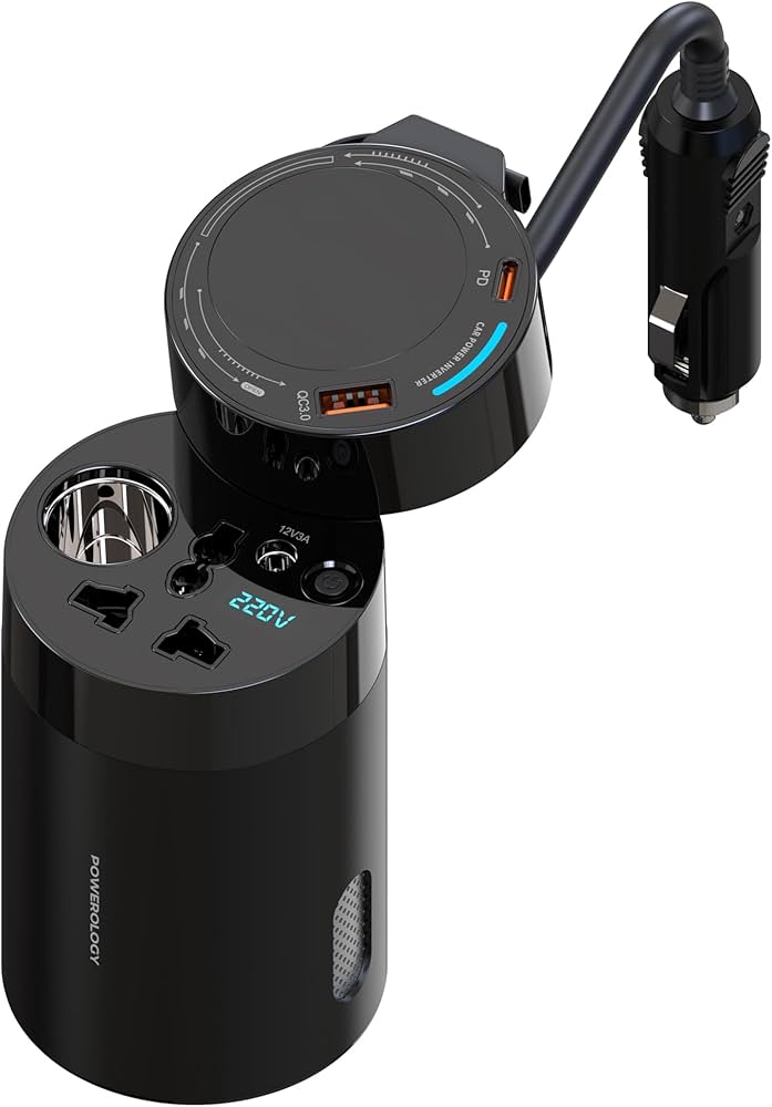 Powerology 200W Universal Car Power Inverter