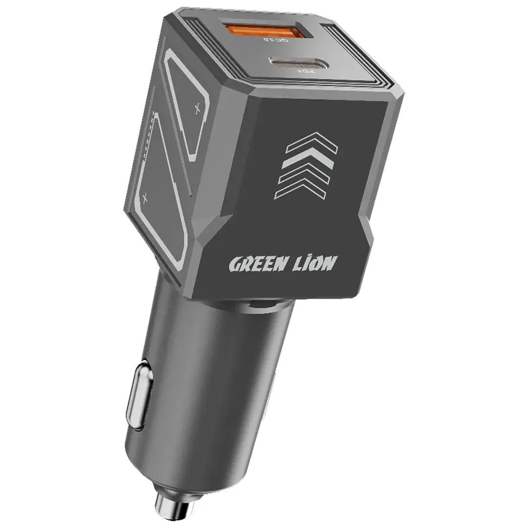 شاحن سيارة Green Lion Dual Volt 60W Type-C to Type-C 1M