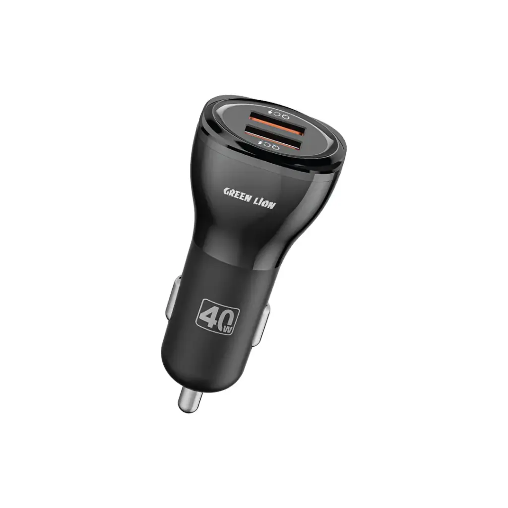 Автомобильное зарядное устройство Green Lion Dual QC3.0 40W USB-A to Lightning 1M