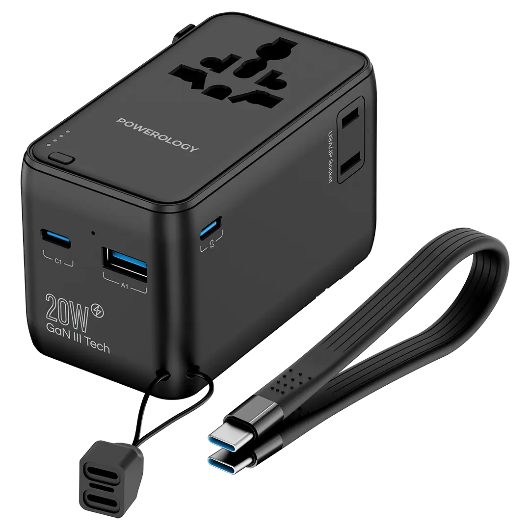 Powerology GaNex 100W Multi-Port адаптер
