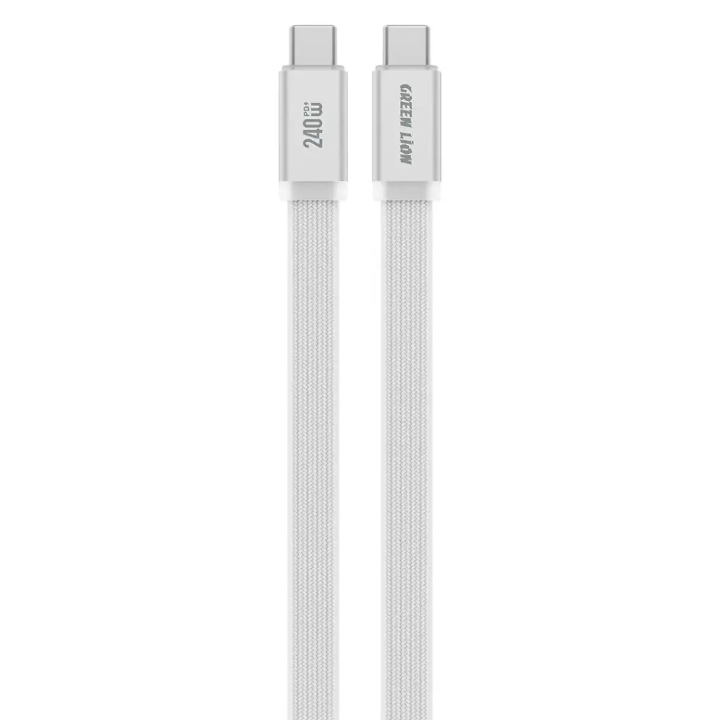 Green Lion FLEX WEAVE USB-C на USB-C кабель 1.5м силикон + плетёный 240W
