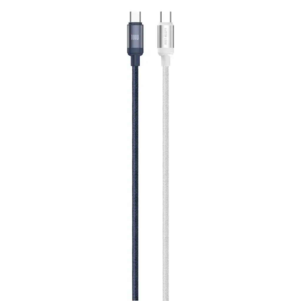 Green Lion 100W DUO Color плетёный кабель USB-C на USB-C 1м