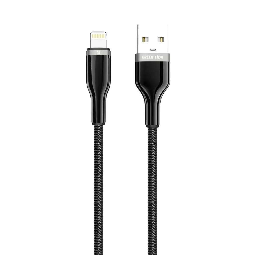 Green Lion плетёный кабель Zinc Alloy USB-A на Lightning 12W