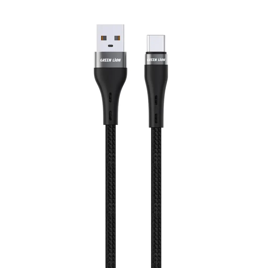 Green Lion USB-A на USB-C плетёный кабель 2M