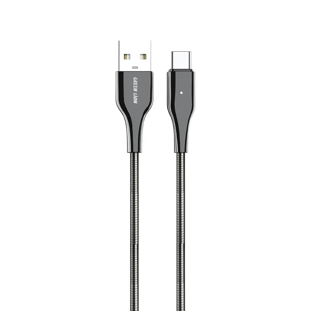 Green Lion Metal Spring Hose кабель USB-A на USB-C 18W 1M