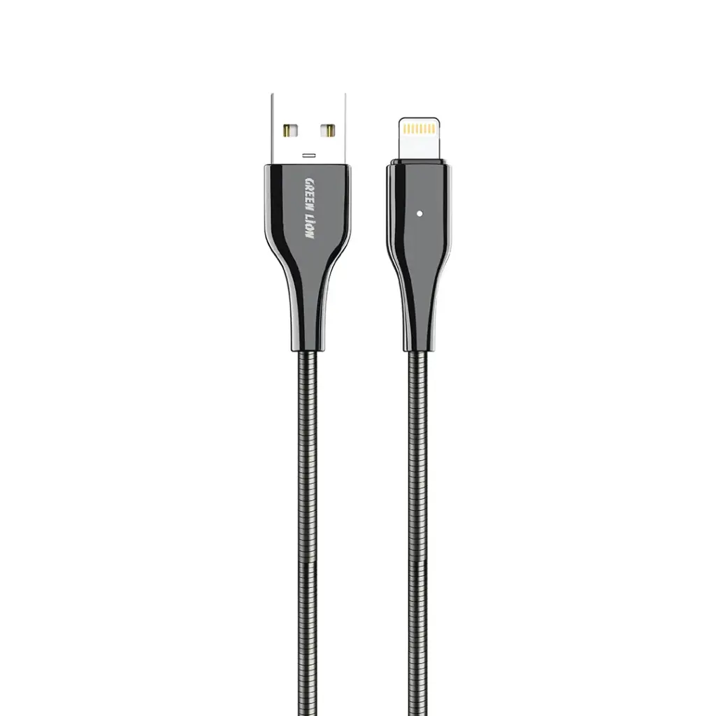 Green Lion Metal Spring Hose кабель USB-A на Lightning 12W 1M