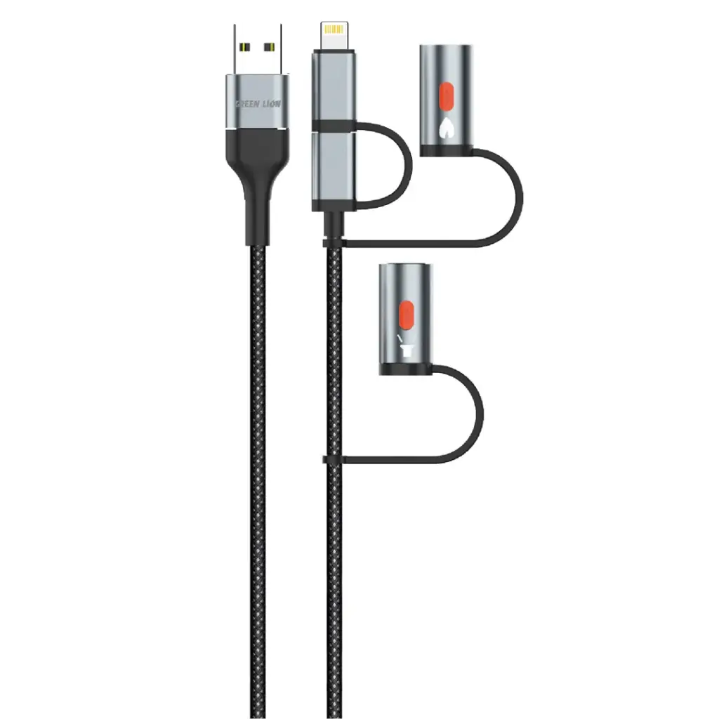 Green Lion 6 в 1 кабель зарядки LED свет зажигание PD 60W