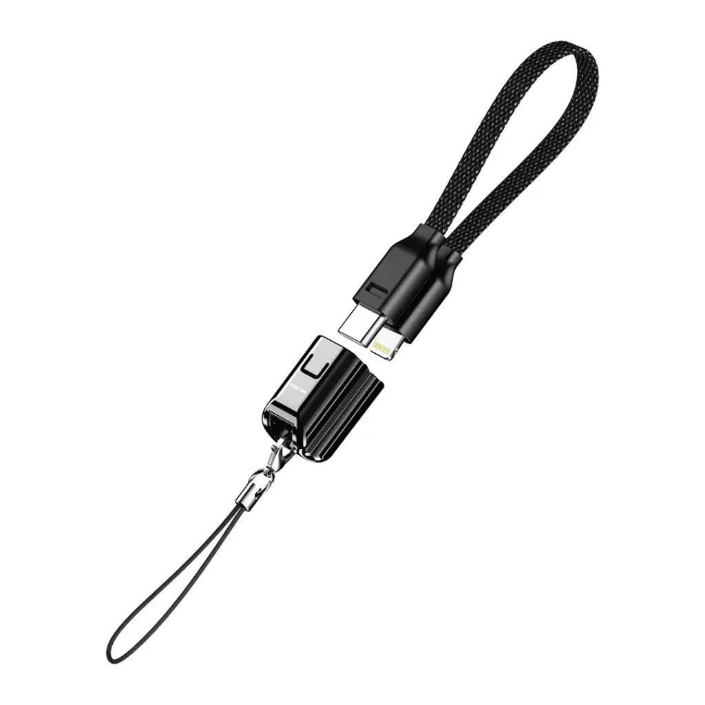 Green Lion Lanyard кабель USB-C на Lightning 15см плетёный 30W