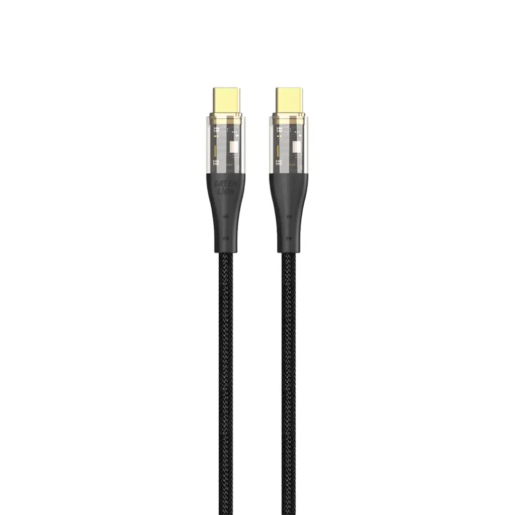 Green Lion прозрачный кабель USB-C на USB-C плетёный