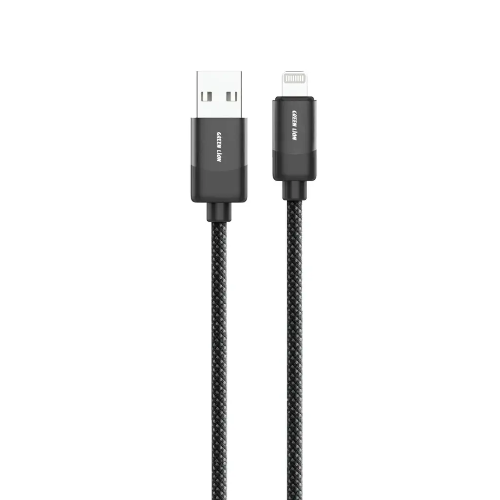 Green Lion USB-A на Lightning плетёный кабель 1м 12W
