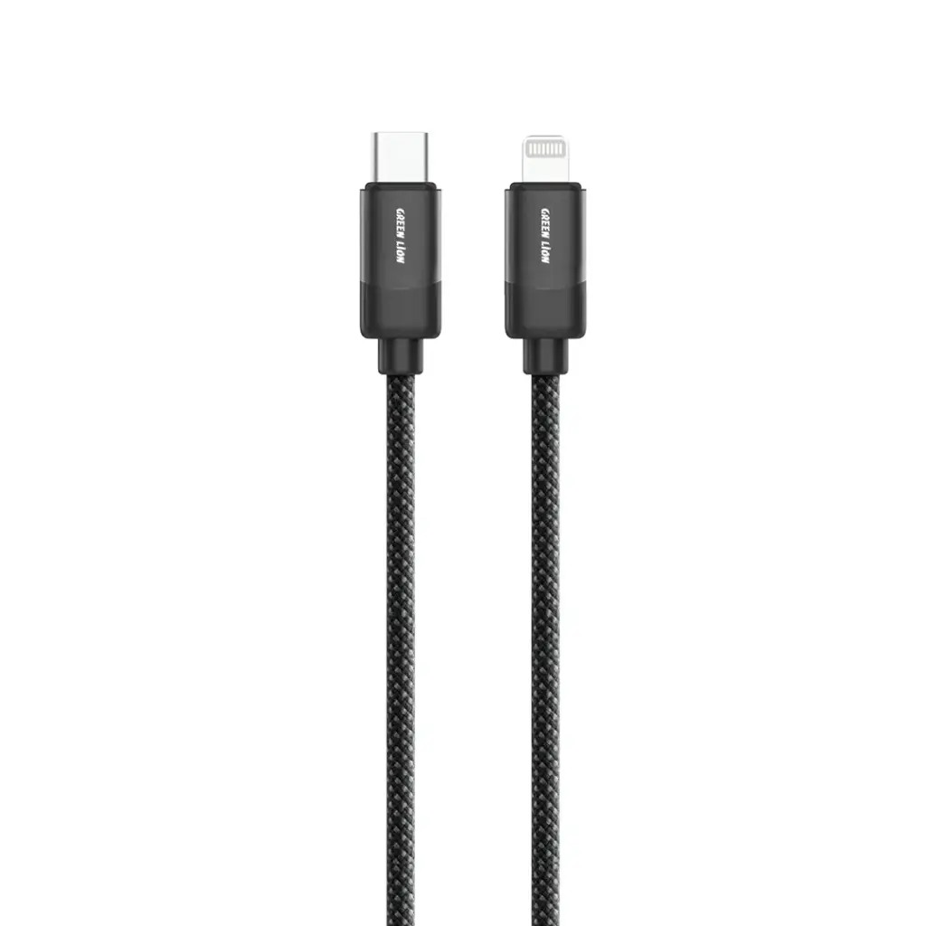 Green Lion USB-C на Lightning плетёный кабель 1м 27W