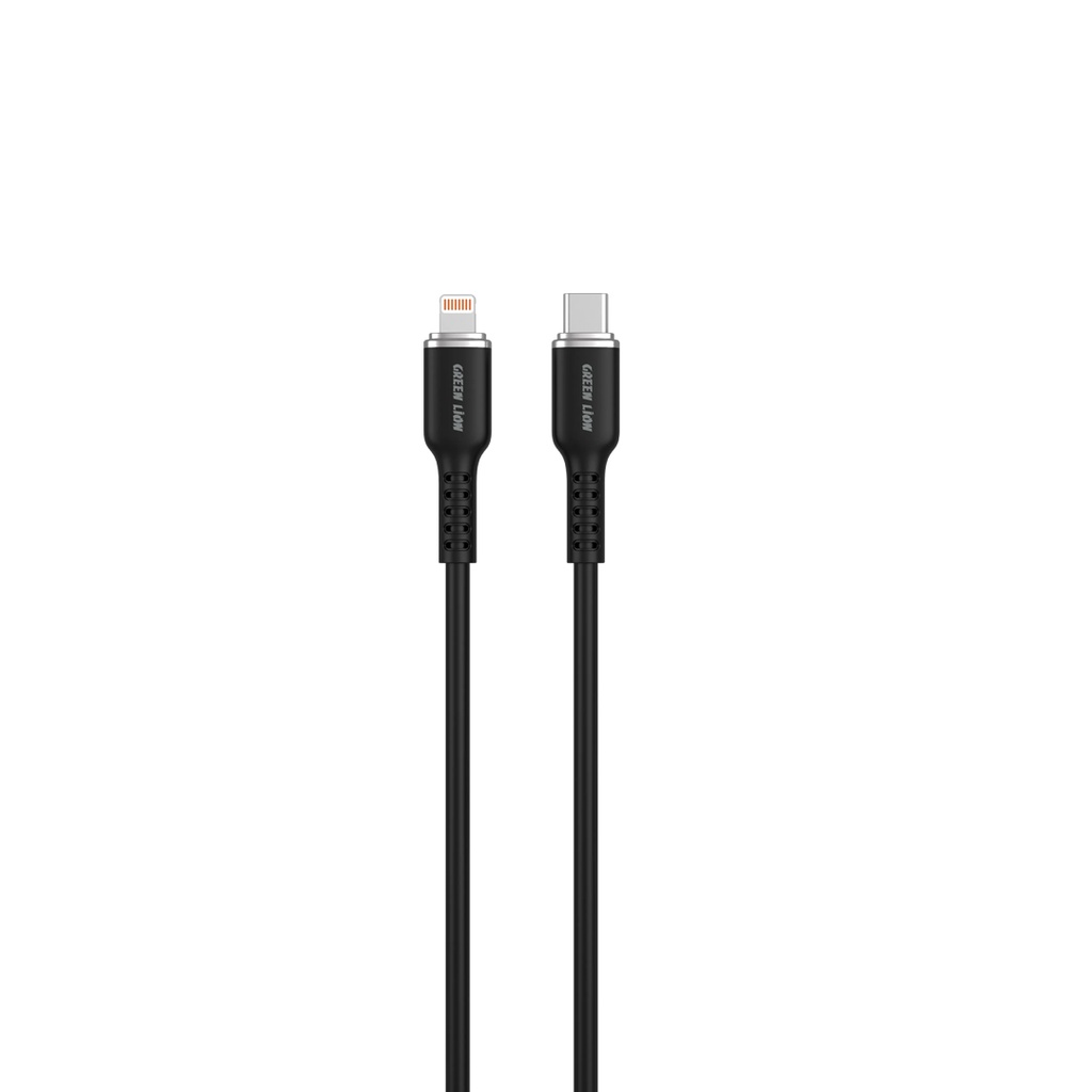 Green Lion USB-C на Lightning силиконовый кабель 1м 27W