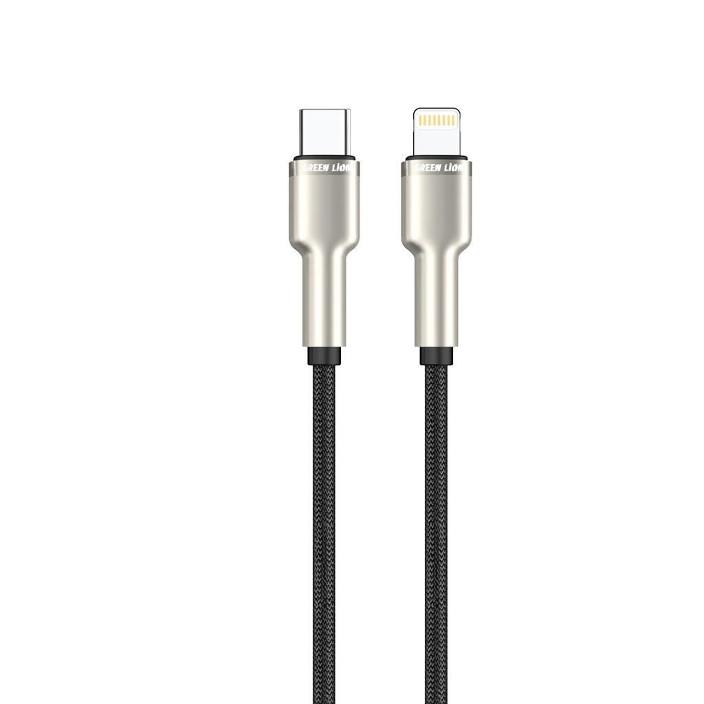 Green Lion USB-C на Lightning плетёный кабель Zinc Alloy