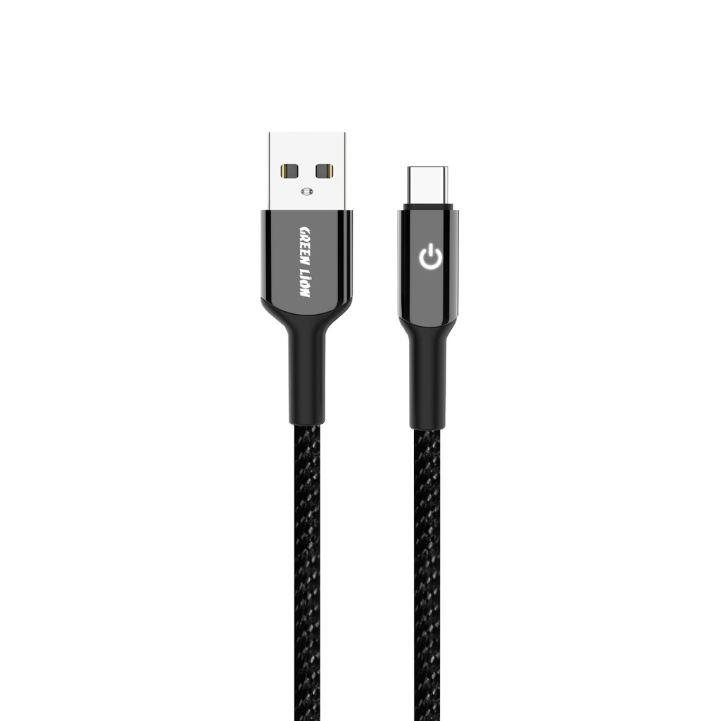 Green Lion USB-A на USB-C плетёный кабель Zinc Alloy