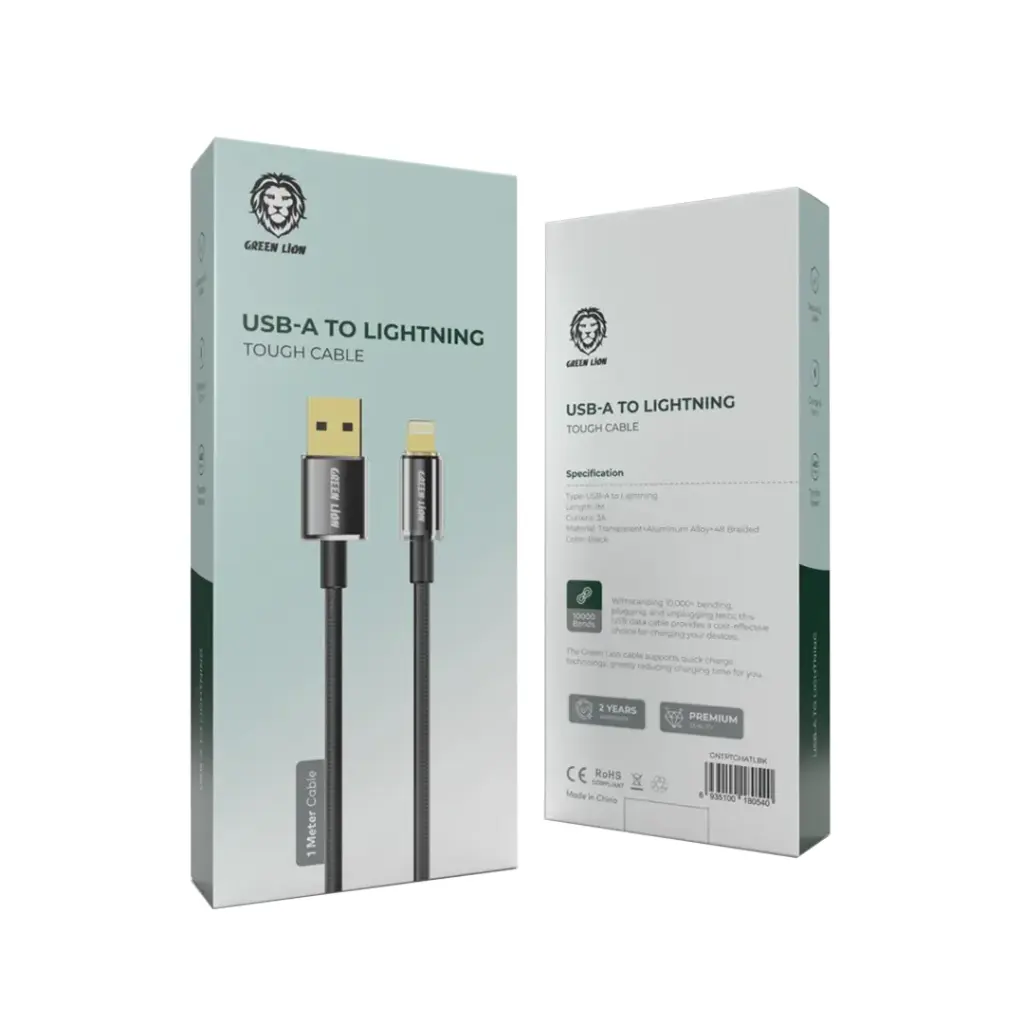 Green Lion USB-A на Lightning Tough кабель 1M