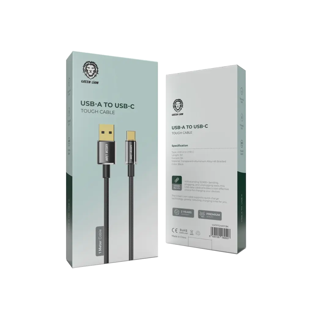 Green Lion USB-A на Type-C Tough кабель 1M