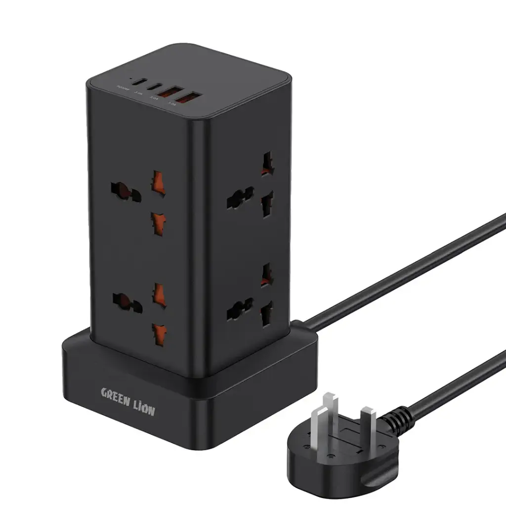 Green Lion Power Tower Multi-Port Power Strip 2500W 2M кабель