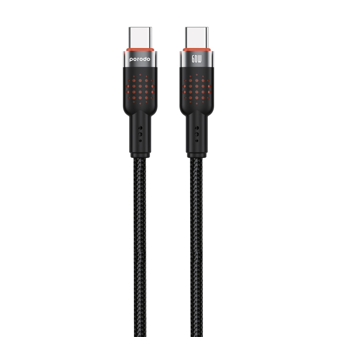 Porodo Алюминиевый Плетёный Кабель USB-C - USB-C