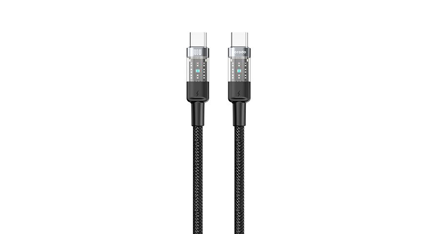 Porodo Прозрачный Плетёный Кабель USB-C - USB-C 1.2м
