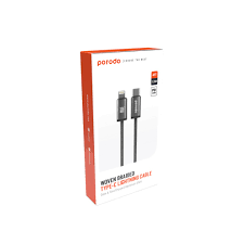 Porodo Плетёный кабель USB-C - Lightning алюминиевый корпус 1.2м
