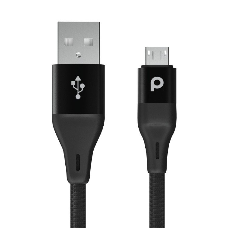 Porodo Плетёный кабель USB-A - Micro USB 2.4A 2.2м