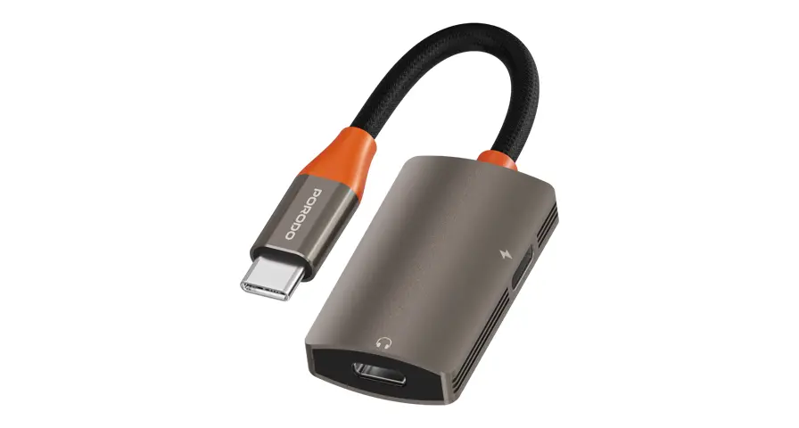 Porodo AudioLink Duo USB-C аудио и зарядный разветвитель