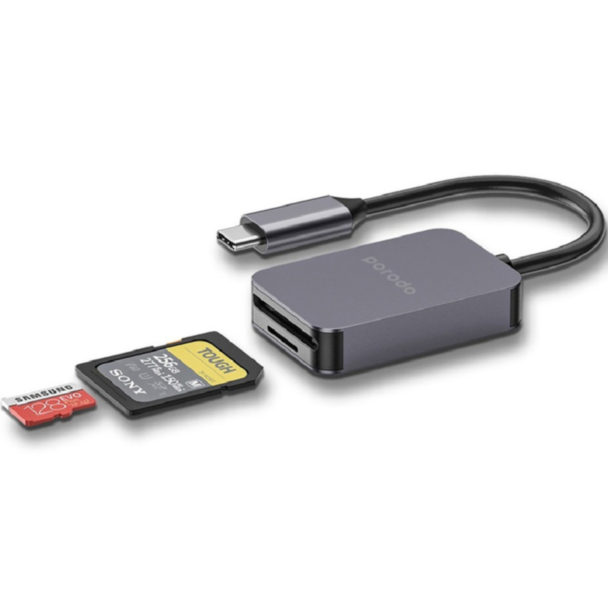 Porodo 2-в-1 USB-C кардридер