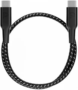 Powerology плетёный USB-C–USB-C дата и быстрая зарядка 30см кабель