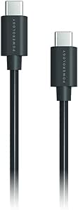 كابل Powerology PVC Type-C إلى Type-C 100W 2م