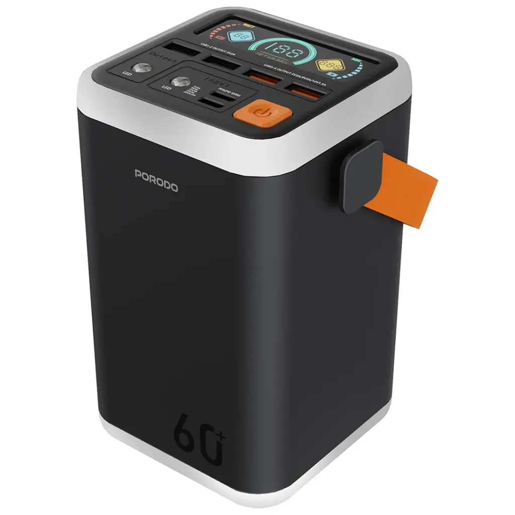 Porodo Cappadoc 60000mAh мультипортовый power bank с TFT-дисплеем