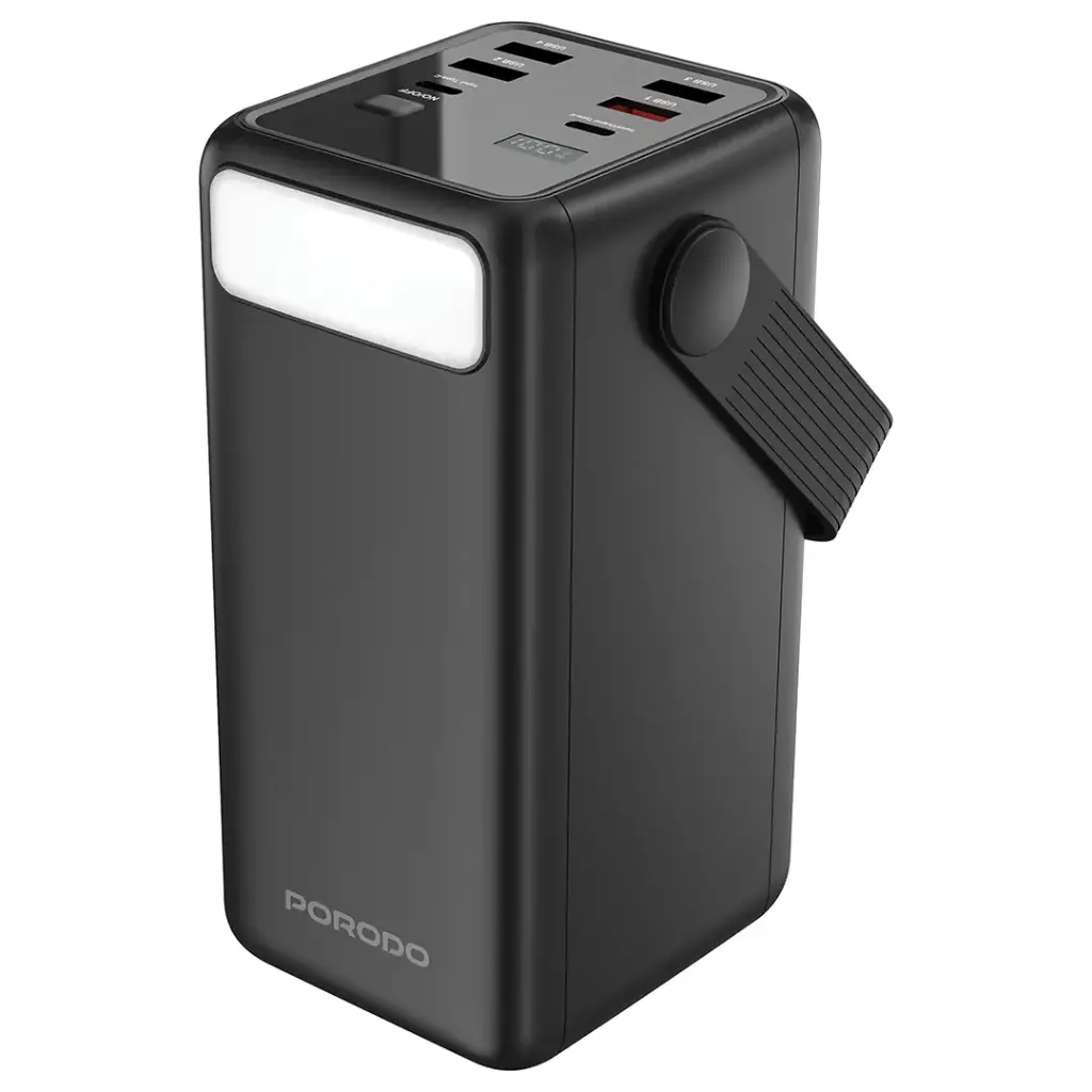 Porodo Lara 50000mAh power bank со встроенными кабелями и фонариком