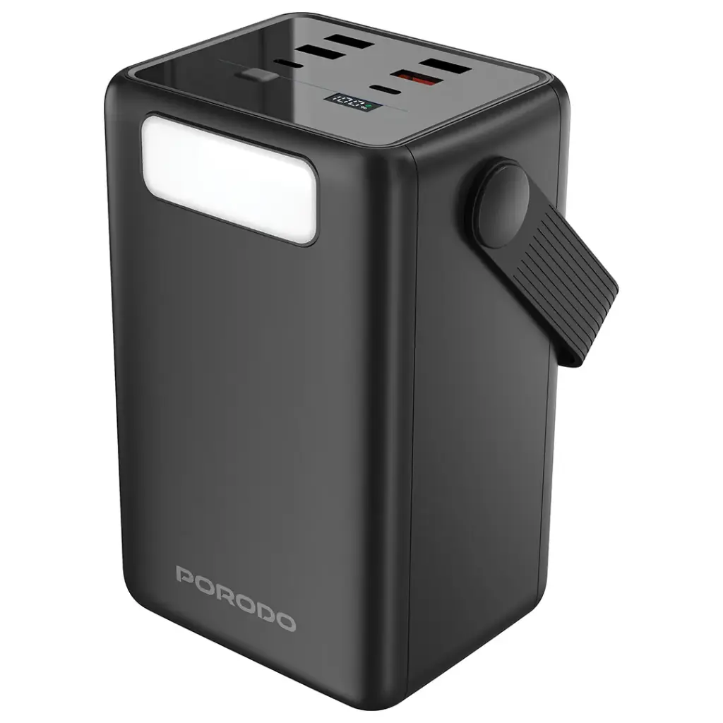 Porodo Lara 80000mAh power bank со встроенными кабелями и фонариком
