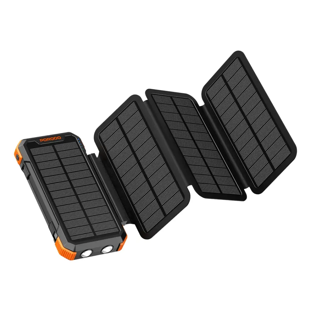 Porodo 20000mAh solar power bank с 4 панелями (PB070)